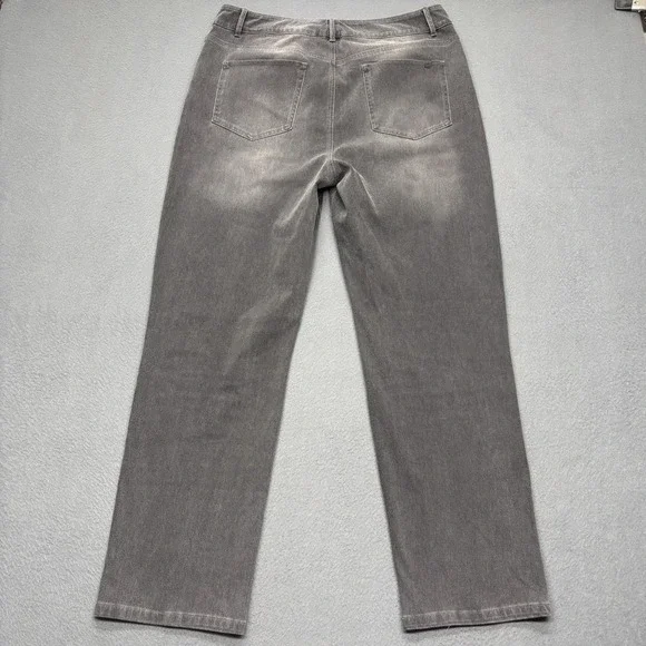 Halara Flex Denim Womens Size XL Gray Wide Leg Baggy Pull On Pants Jeans NWT - Picture 3 of 9